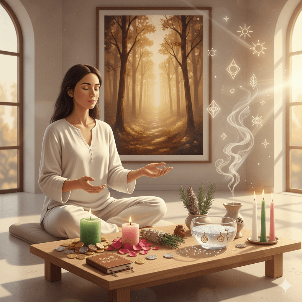 Rituales místicos y productos esotéricos