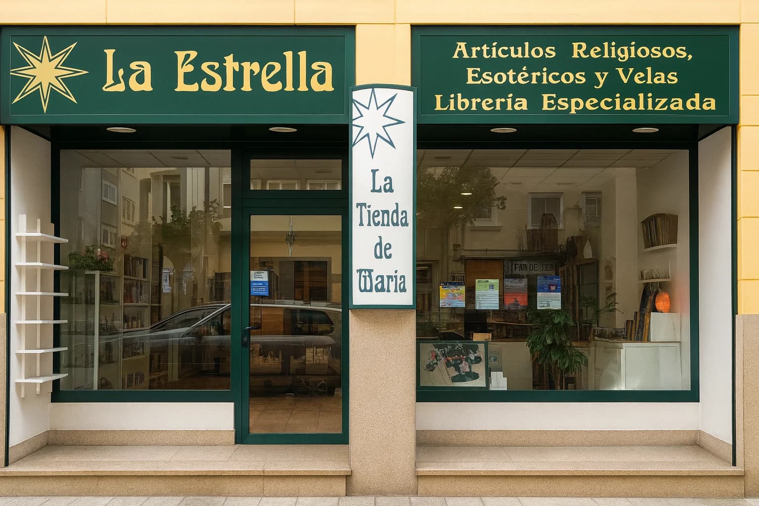 Cristalera de Estrella Mística con productos místicos